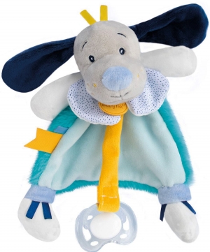 Doudou Pépin le chien vert et bleu BN0446 Baby Nat