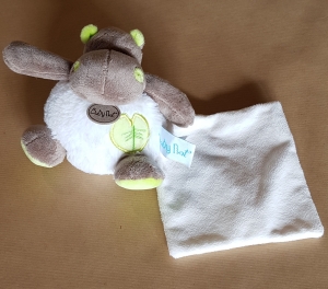 Peluche hippopotame avec mouchoir Bazile - BN048 Baby Nat