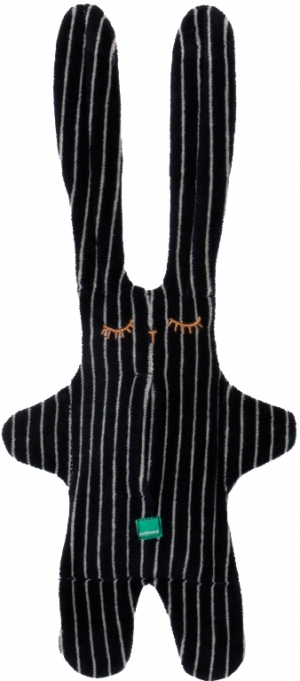 Doudou lapin blanc et noir guitare et palmier sos