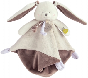 Doudou lapin marron et blanc BN0469 Baby Nat