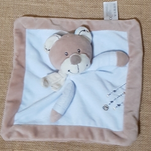 Doudou ours bleu et marron Cuddles Nicotoy, Simba Toys (Dickie)