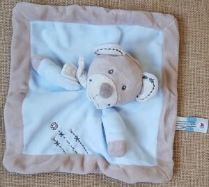 Doudou ours bleu et marron Cuddles Nicotoy, Simba Toys (Dickie)