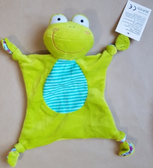 Doudou grenouille ventre rayé Marques diverses