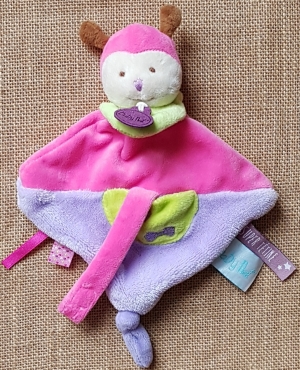 Doudou coccinelle attache-tétine rose Super Tétine - BN0133 Baby Nat