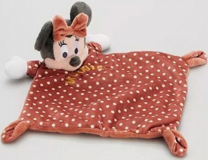 Doudou Minnie marron rouge à pois Disney Baby, Nicotoy, Simba Toys (Dickie)