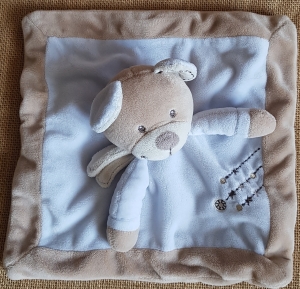 Doudou ours bleu et marron Cuddles Nicotoy, Simba Toys (Dickie)