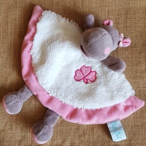 Doudou hippopotame rose Zoé BN082 Baby Nat