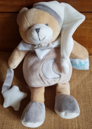 Peluche ours marron Les luminescents étoile BN0139 Baby Nat