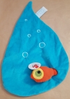 Grand doudou bleu poisson orange Egmont Toys - Marques diverses