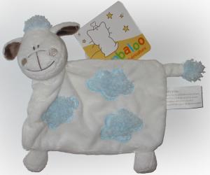 Doudou mouton bleu et blanc Kimbaloo - La Halle, Brioche
