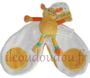 Doudou papillon rayé orange vert bleu Kimbaloo - La Halle, Brioche