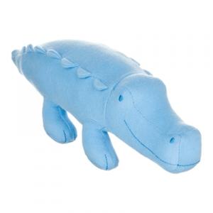 Doudou crocodile bleu en tissu Petit Bateau