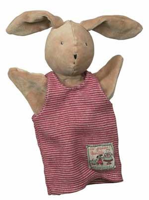 Doudou Sylvain le lapin marionnette Moulin Roty