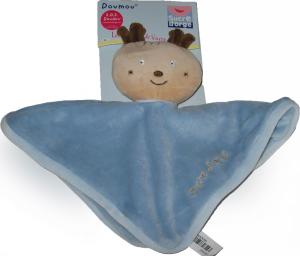 Doudou écureuil bleu carré Sucre d'Orge