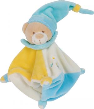 Doudou ours bleu et jaune étoiles BN502 Baby Nat