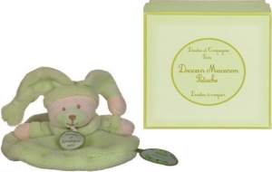 Mini doudou ours Macaron vert Pistache Doudou et compagnie