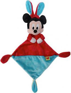 Doudou Mickey rouge et bleu capuche oreilles de lapin Disney Baby, Nicotoy, Kiabi - Kitchoun