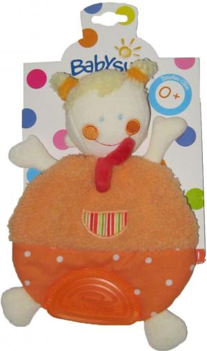 Doudou poupée fille blonde orange BabySun