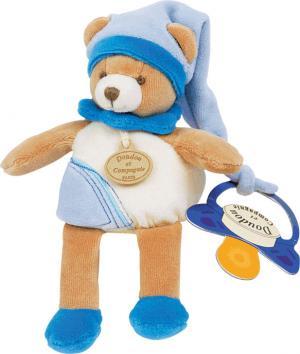 Peluche ours bleu et blanc Doudou et compagnie