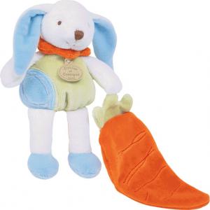 Doudou lapin  tenant une carotte Eliot Doudou et compagnie