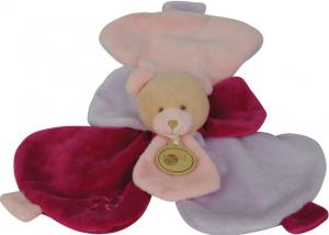 Doudou ours pétales rose BN652 Baby Nat