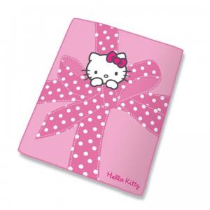 Couverture polaire enfant Hello Kitty rose décor paquet cadeaux