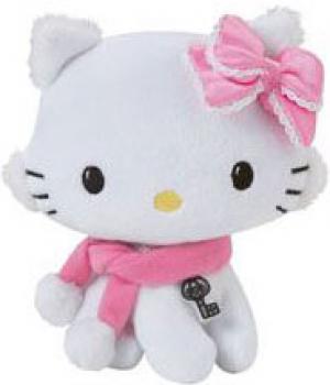 Peluche Charmmy Kitty noeud et  écharpe rose Hello Kitty - Sanrio, Jemini, Idées cadeaux