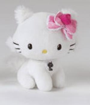 Mini peluche Charmmy Kitty noeud rose et  rose rouge