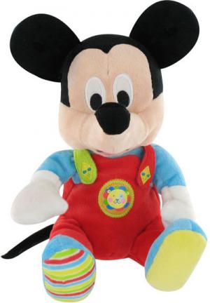 Doudou peluche Mickey en salopette rouge, tee-shirt bleu, collection Cirque Disney Baby, Nicotoy, Simba Toys (Dickie)