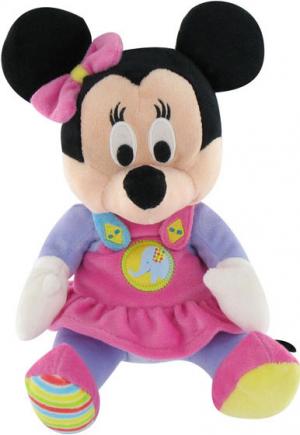 Peluche Minnie en robe salopette rose et violet, collection Cirque Disney Baby, Nicotoy, Simba Toys (Dickie)