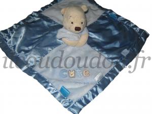 Doudou Winnie bleu brodé Cute Special little boy Disney Baby