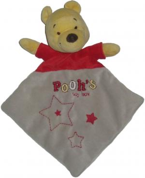 Doudou Winnie plat losange gris et rouge POOH's Toy Box Disney Baby/Simba Disney Baby, Nicotoy, Kiabi - Kitchoun