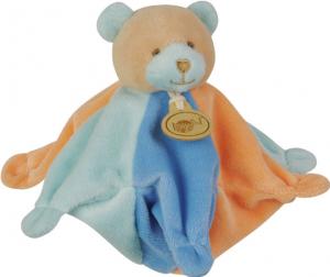 Doudou ours étoile bleu et orange BN651 Baby Nat
