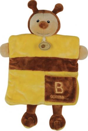 Doudou bourdon marionnette marron et jaune B comme ... - BN 669 Baby Nat