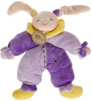 Peluche lapin violet et jaune Baby Nat