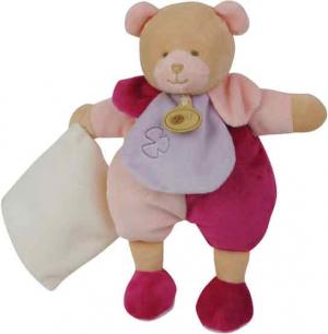 Peluche ours rose avec doudou BN653 Baby Nat
