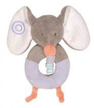 Hochet éléphant gris et violet Bubbles Nattou