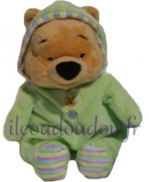 Peluche Winnie en pyjama vert Disney Baby, Nicotoy, Simba Toys (Dickie)