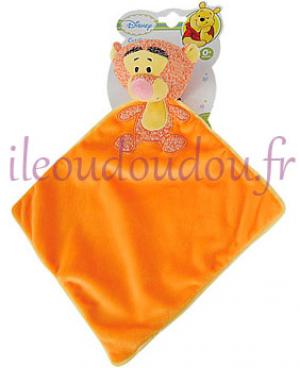 Doudou Tigrou plat orange, maille tricotée Disney Baby, Nicotoy, Simba Toys (Dickie)