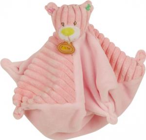 Doudou ours rose velours BN736 Baby Nat