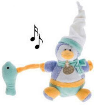 Doudou pingouin bleu musical Graine de doudou Doudou et compagnie