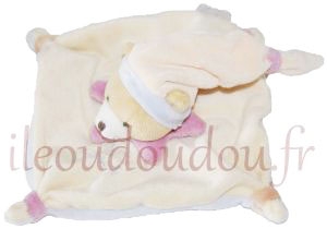 Doudou ours blanc et violet Les acidulés DC2372 Doudou et compagnie