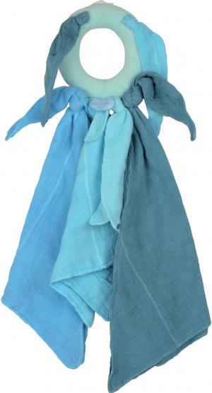 Doudou l'Ange poignée lapin bleu Doudou et compagnie