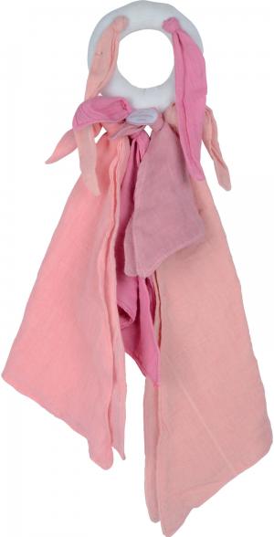 Doudou l'Ange poignée lapin rose - DC2366 Doudou et compagnie