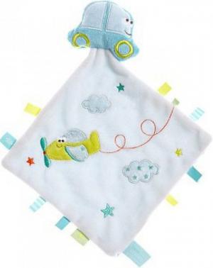 Doudou voiture bleu et blanc plat Nicotoy, Kiabi - Kitchoun, Simba Toys (Dickie)