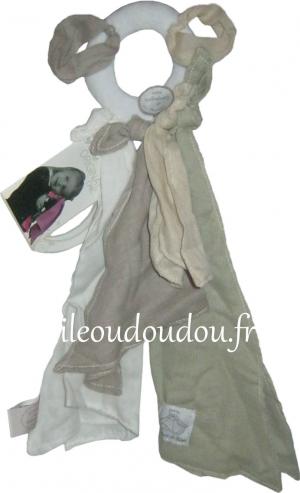 Doudou l'Ange poignée ours taupe - DC 2368 Doudou et compagnie