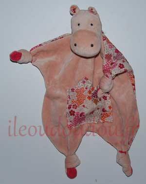 Doudou hippopotame rose DPAM (Du Pareil Au Même)