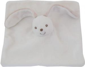 Doudou lapin blanc plat carré Kimbaloo - La Halle