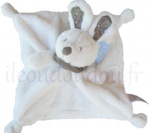 Doudou lapin blanc foulard marron Nicotoy, Kiabi - Kitchoun, Simba Toys (Dickie)