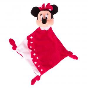 Doudou Minnie rouge et blanc plat, à pois Disney Baby, Nicotoy, Simba Toys (Dickie)